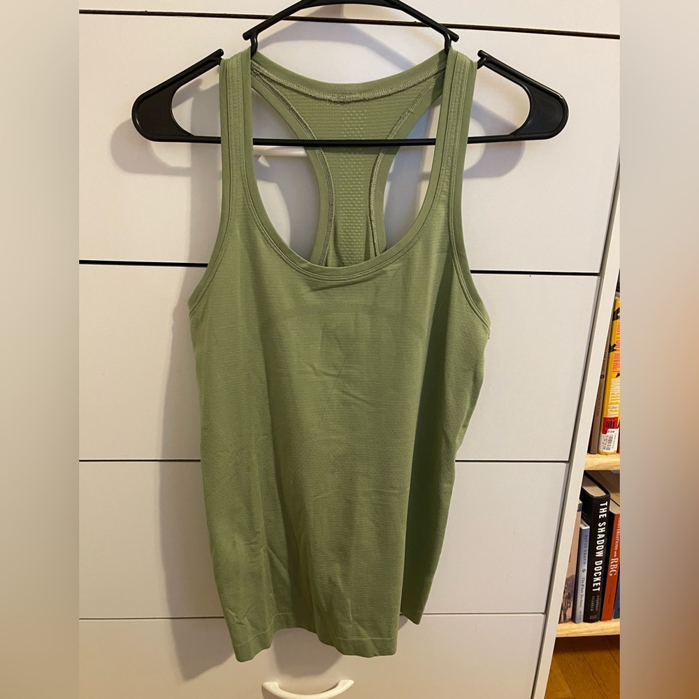 Lululemon green swiftly tech tank (regular length)